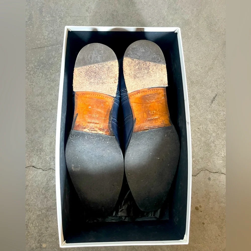 Yves Saint Laurent Rive Gauche Mens blue Oxfords EU43.5 - Picture 5 of 7